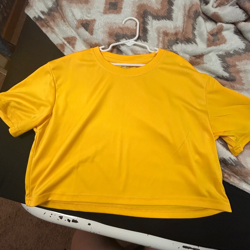 SHEIN Bright Yellow Crop Top